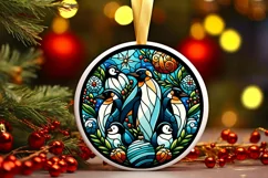 Round Christmas Ornament Sublimation|Clipart Product Image 1