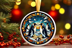 Round Christmass Ornament PNG Product Image 1