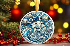 Round Christmass Ornament PNG Product Image 1