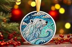 Round Christmass Ornament PNG Product Image 1