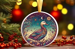 Round Christmas Ornament Sublimation|Clipart Product Image 1