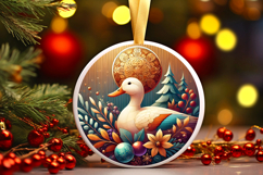 Round Christmass Ornament PNG Product Image 1