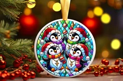Round Christmas Ornament Sublimation|Clipart Product Image 1
