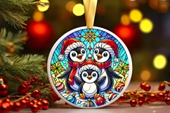 Round Christmas Ornament Sublimation|Clipart Product Image 1