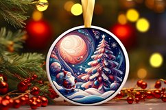 Round Christmas Ornament Sublimation|Clipart Product Image 1