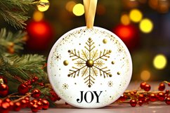 Round Christmas Ornament Sublimation|Clipart Product Image 1
