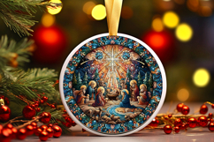 Round Christmass Ornament PNG Product Image 1