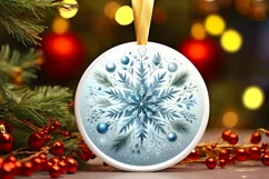 Round Christmas Ornament Sublimation|Clipart Product Image 3
