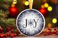 Round Christmas Ornament Sublimation|Clipart Product Image 1