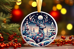 Round Christmass Ornament PNG Product Image 1