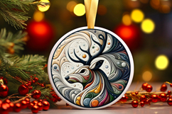 Round Christmass Ornament PNG Product Image 1