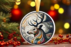 Round Christmas Ornament Sublimation|Clipart Product Image 1