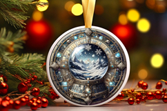 Round Christmass Ornament PNG Product Image 1
