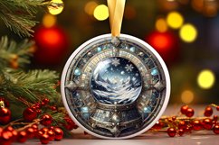 Round Christmas Ornament Sublimation|Clipart Product Image 1
