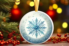 Round Christmas Ornament Sublimation|Clipart Product Image 1