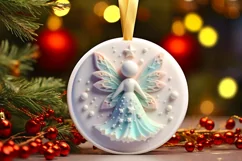 3D Marzipan Christmas Fairy Melting PNG Product Image 1