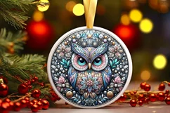 Round Christmas Ornament Sublimation|Clipart Product Image 1