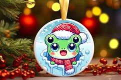 Round Christmas Ornament Sublimation|Clipart Product Image 1