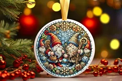 Round Christmas Ornament Sublimation|Clipart Product Image 2