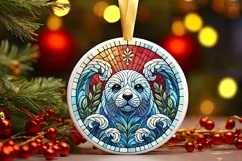 Round Christmas Ornament Sublimation|Clipart Product Image 2
