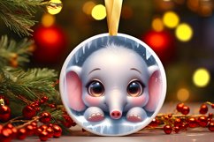 Round Christmas Ornament Sublimation|Clipart Product Image 1