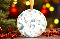 Colorful Christmas Sparkling Joy PNG Product Image 1