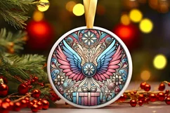 Round Christmas Ornament Sublimation|Clipart Product Image 1