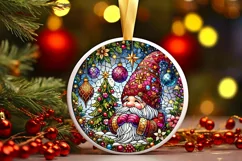 Round Christmas Ornament Sublimation|Clipart Product Image 2