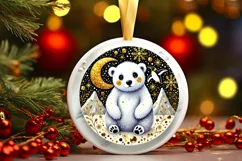 Round Christmas Ornament Sublimation|Clipart Product Image 2
