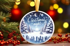 3D Snowy Nights Winter PNG Product Image 1