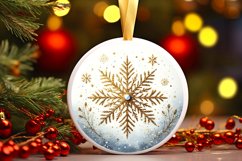 Round Christmas Ornament Sublimation|Clipart Product Image 1