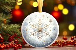 Round Christmas Ornament Sublimation|Clipart Product Image 1