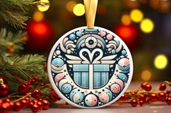 Round Christmas Ornament Sublimation|Clipart Product Image 1