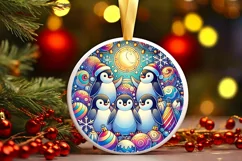 Round Christmas Ornament Sublimation|Clipart Product Image 1