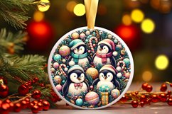 Round Christmas Ornament Sublimation|Clipart Product Image 1