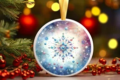 Round Christmas Ornament Sublimation|Clipart Product Image 1