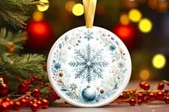 Round Christmas Ornament Sublimation|Clipart Product Image 1