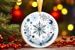 Round Christmass Ornament PNG Product Image 1