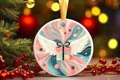 Round Christmas Ornament Sublimation|Clipart Product Image 1