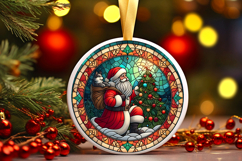 Round Christmass Ornament PNG Product Image 1