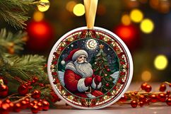 Round Christmass Ornament PNG Product Image 1
