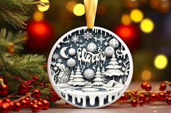 Round Christmas Ornament Sublimation|Clipart Product Image 1