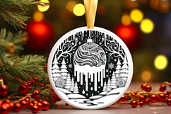 Round Christmass Ornament PNG Product Image 1