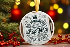 Round Christmas Ornament Sublimation|Clipart Product Image 2