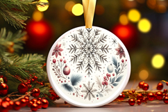 Round Christmass Ornament PNG Product Image 1