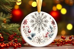 Round Christmas Ornament Sublimation|Clipart Product Image 3