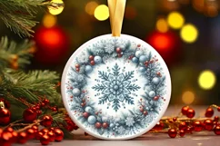 Round Christmas Ornament Sublimation|Clipart Product Image 1