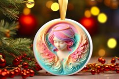 Round Christmas Ornament Sublimation|Clipart Product Image 1