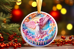 Round Christmass Ornament PNG Product Image 1