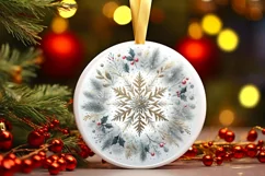 Round Christmas Ornament Sublimation|Clipart Product Image 3